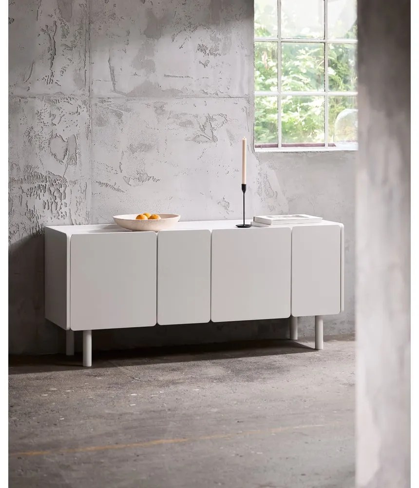 Biała komoda 160x70x45 cm Bera – Unique Furniture