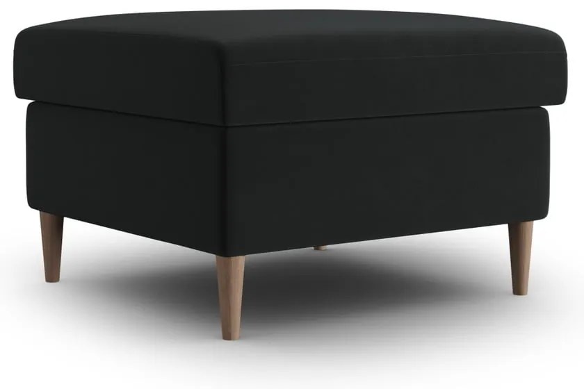 Czarny aksamitny podnóżek Kyoto – Cosmopolitan Design