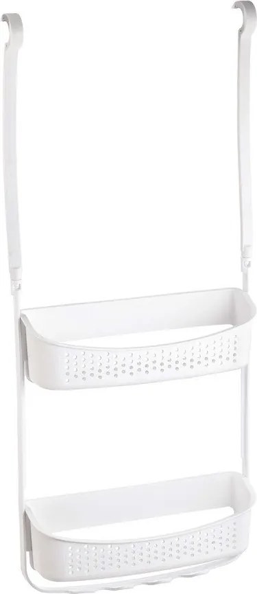 Wisząca plastikowa półka łazienkowa w matowym białym kolorze Vesper – douceur d'intérieur