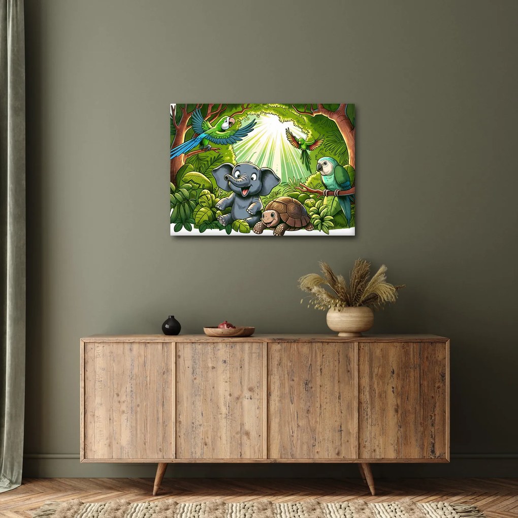 Obraz - Wesołe zwierzątka (70x50 cm)
