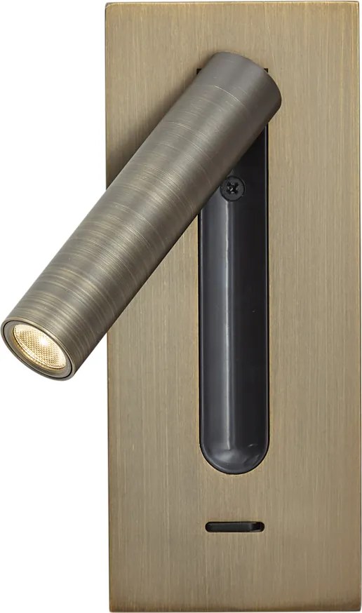 Nowoczesny kinkiet w kolorze ciemnego brązu z diodą LED - Plaza