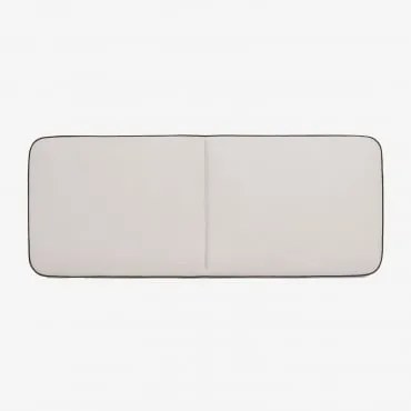 Romeo 180cm Zagłówek Z Szenili Tkaniny Szenil Off-white & 160 Cm - Sklum