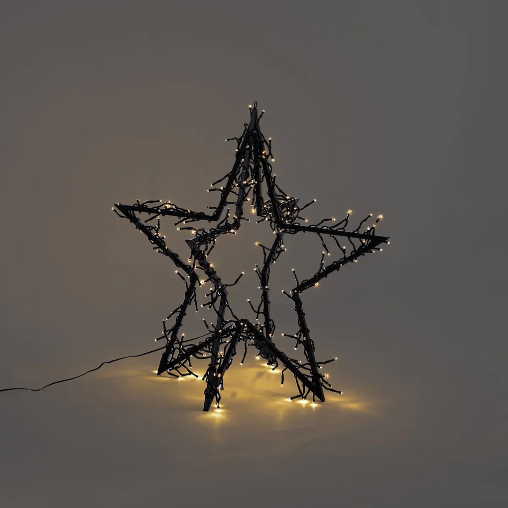 Gwiazda Bożonarodzeniowa Czarna Gwiazda z LED IP44 - Brilli