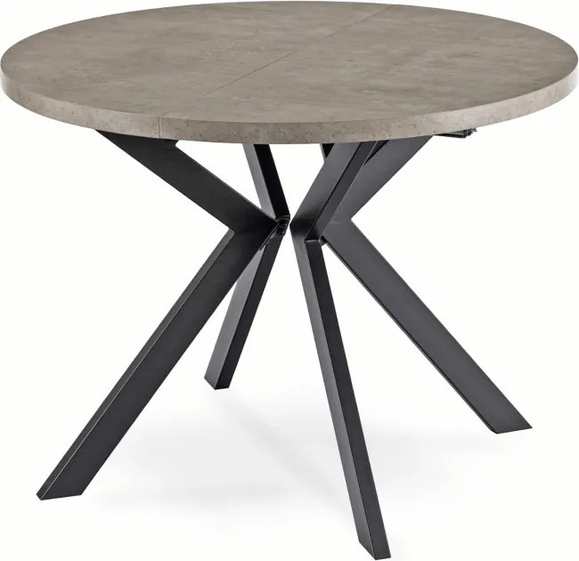 Stół Okrągły Rozkładany LUKAS 100-250 cm Beton Nowoczesny Loft