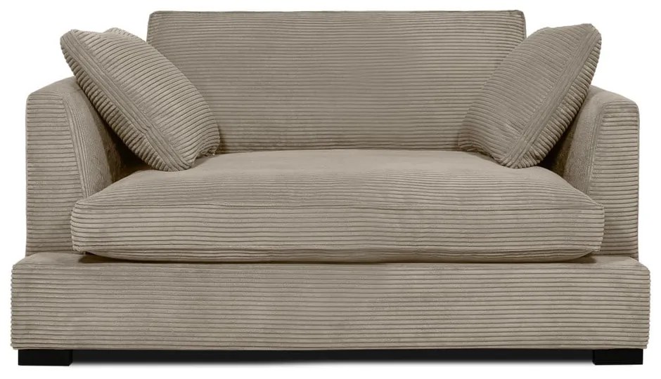 Beżowa sztruksowa sofa 132 cm Mobby – Scandic