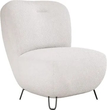 Fotel LUIS skandynawski wolnostojący na metalowych nogach w tkaninie ANTHOLOGY 01