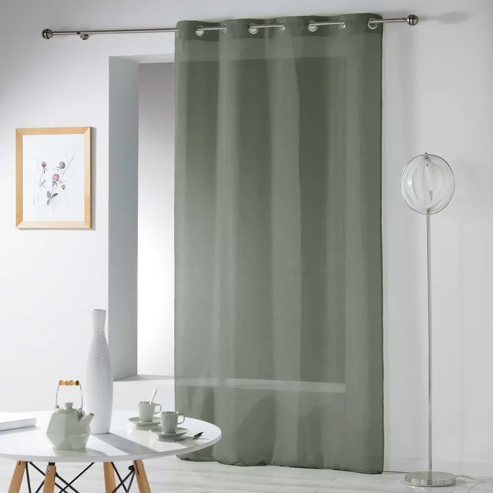 Firanka w kolorze khaki 140x240 cm Telma – douceur d'intérieur