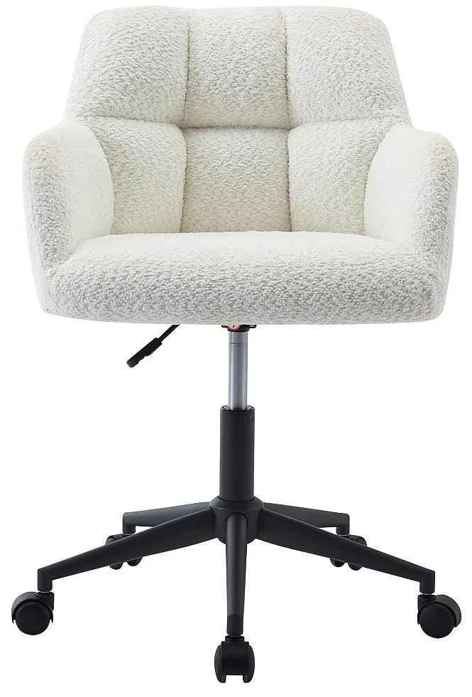 Krzesło biurowe - Bukla - Biały i czarny - Regulowana wysokość - PEGA Pascala Morabito