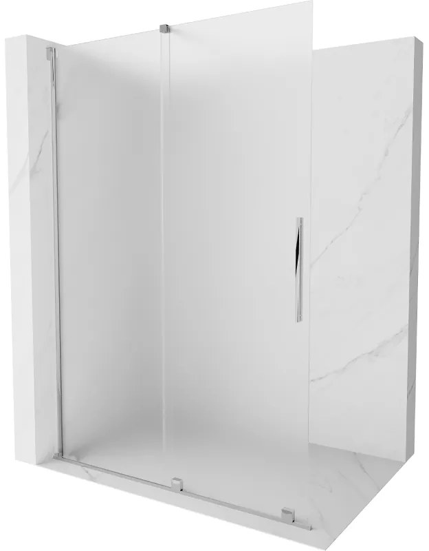 Mexen Velar ścianka prysznicowa rozsuwana Walk-in 150 x 200 cm, szron 8 mm, chrom - 871-150-000-33-01