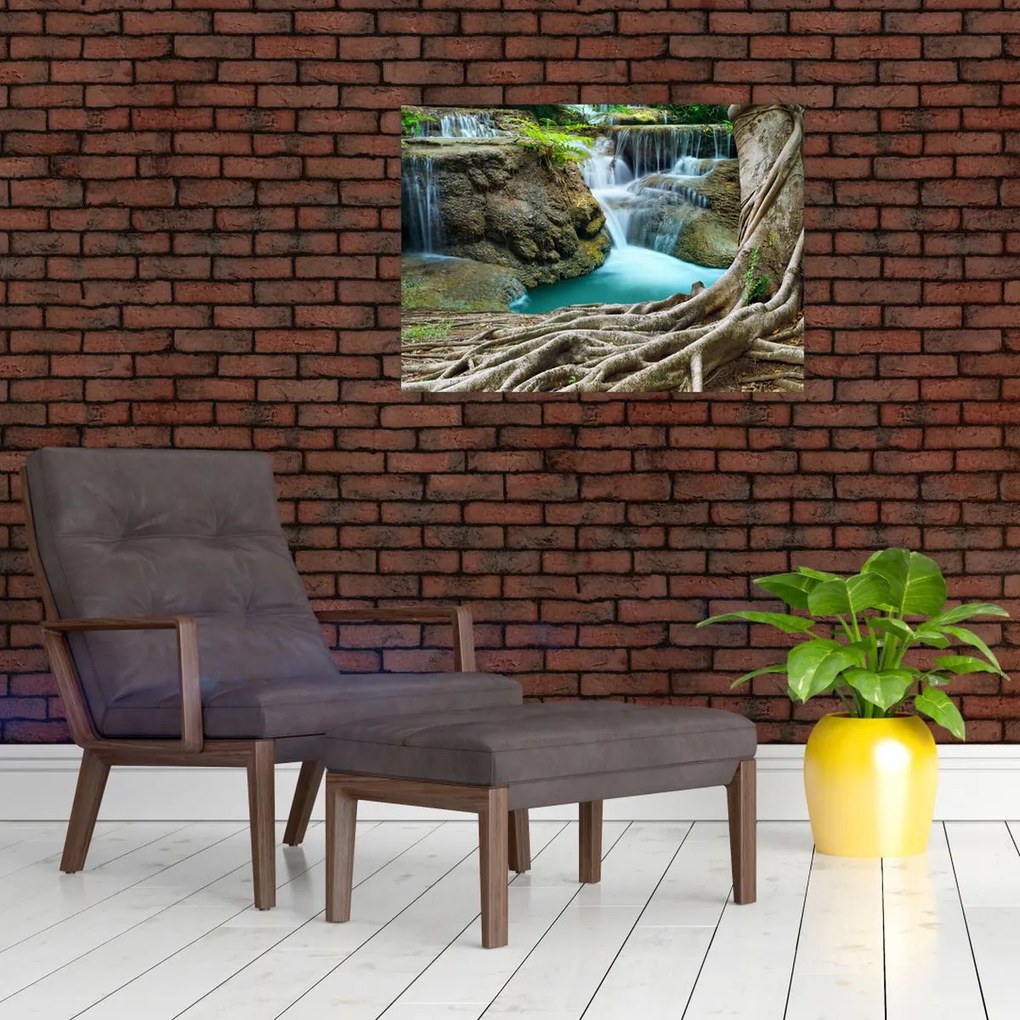 Obraz - Rzeka z wodospadami (70x50 cm)