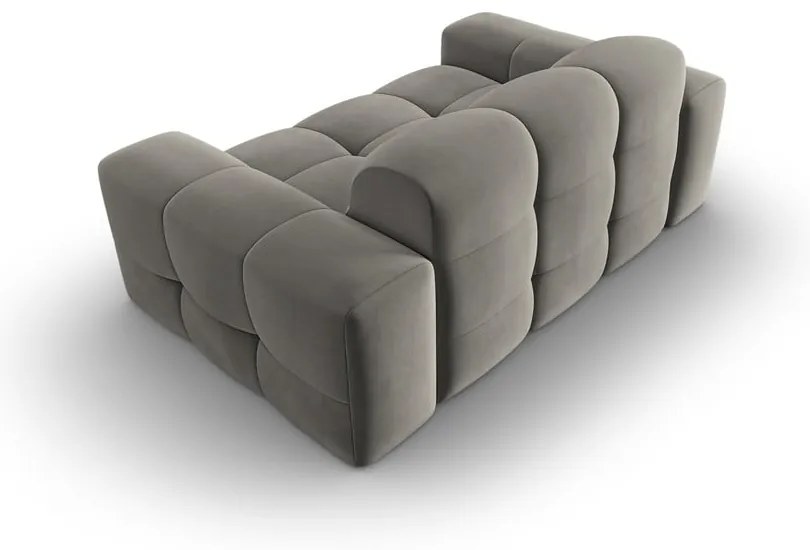 Szara aksamitna sofa 156 cm Kendal – Micadoni Home