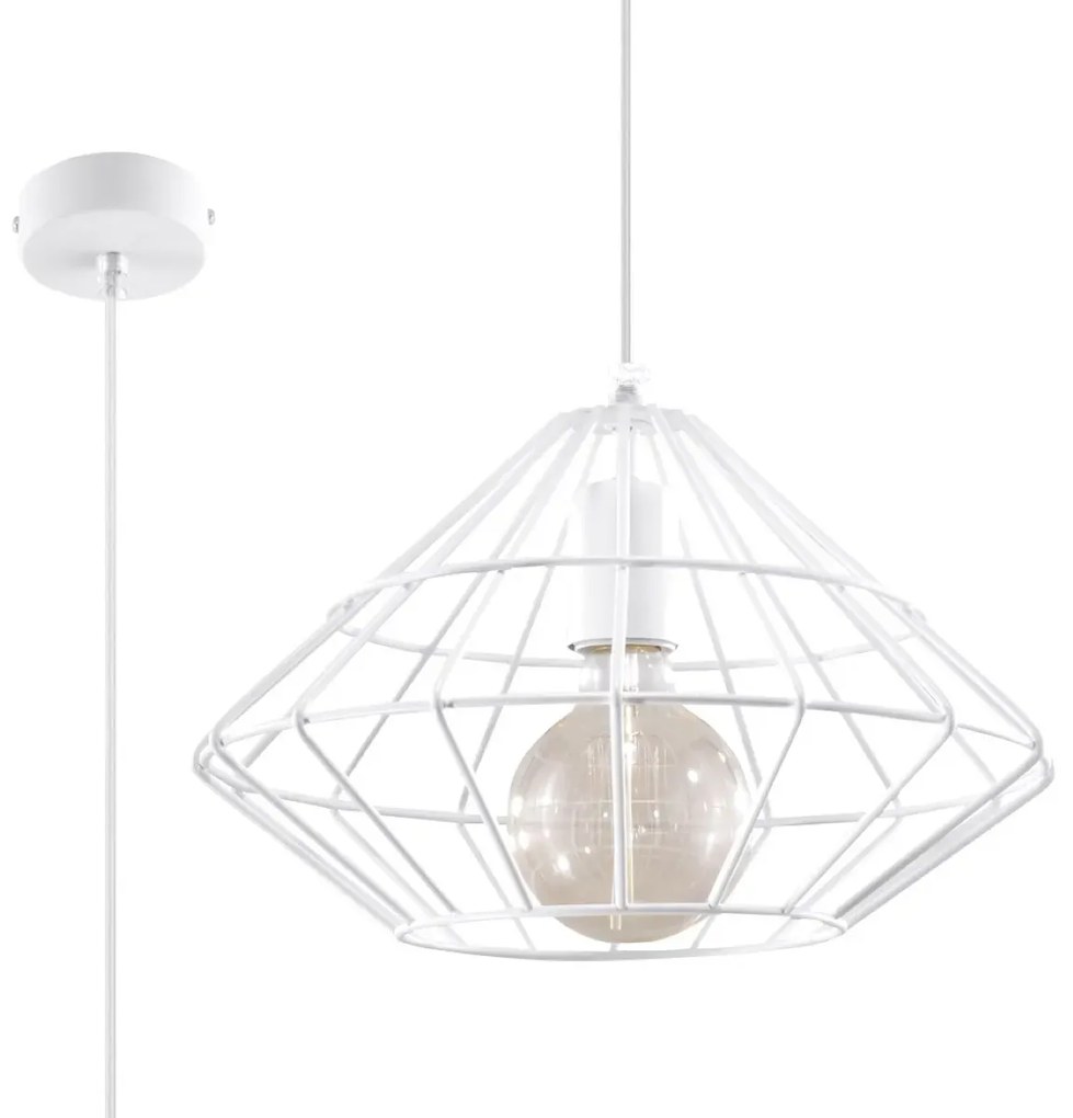 Lampa wisząca UMBERTO biała SOLLUX  LIGHTING