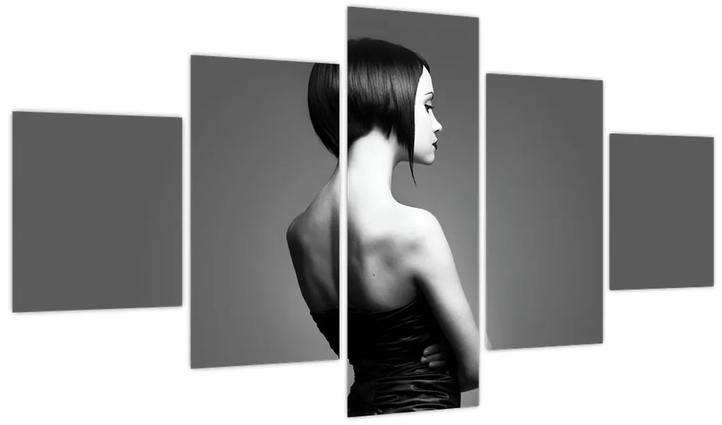 Obraz eleganckiej kobiety (125x70 cm)