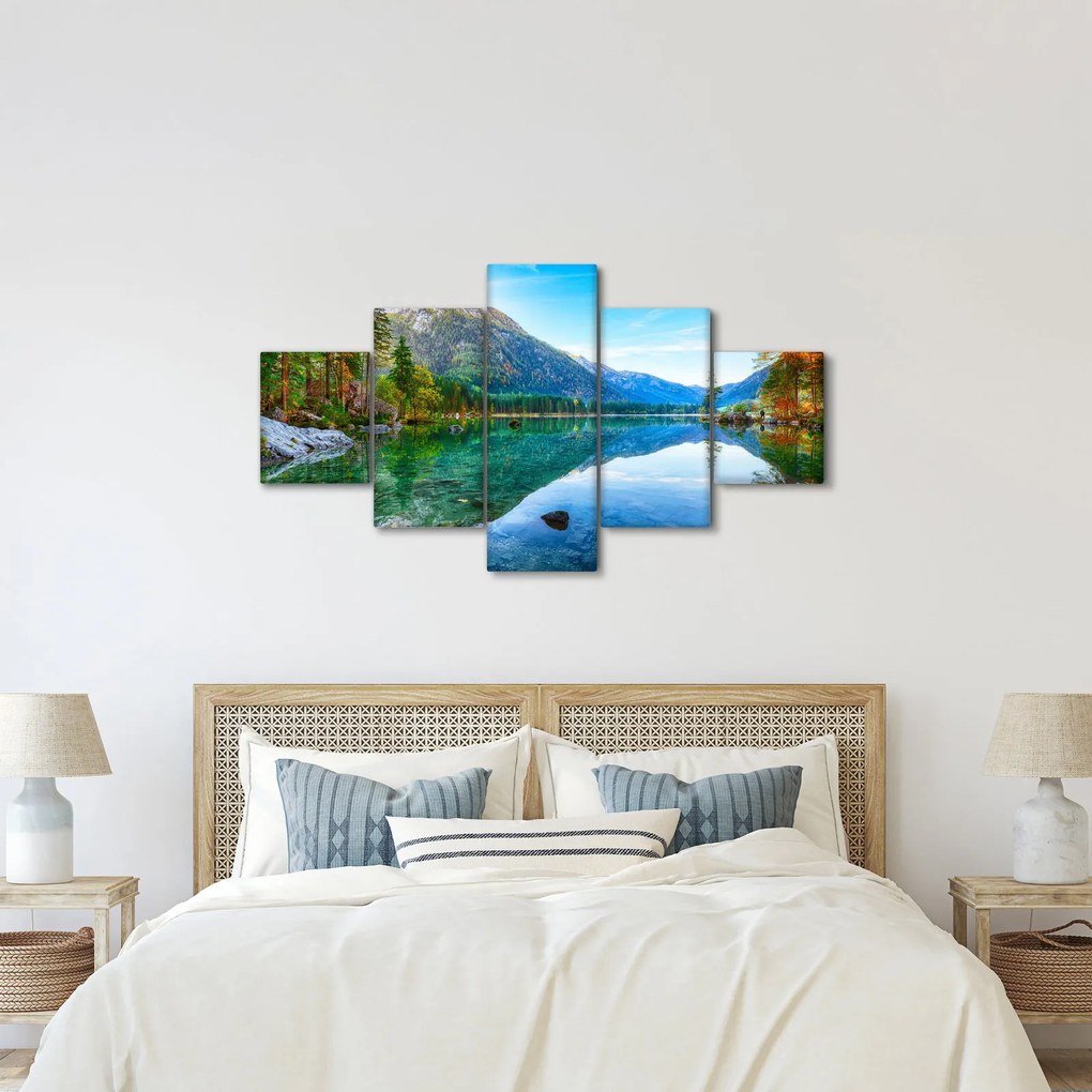 Obraz - Jezioro Hintersee (125x70 cm)