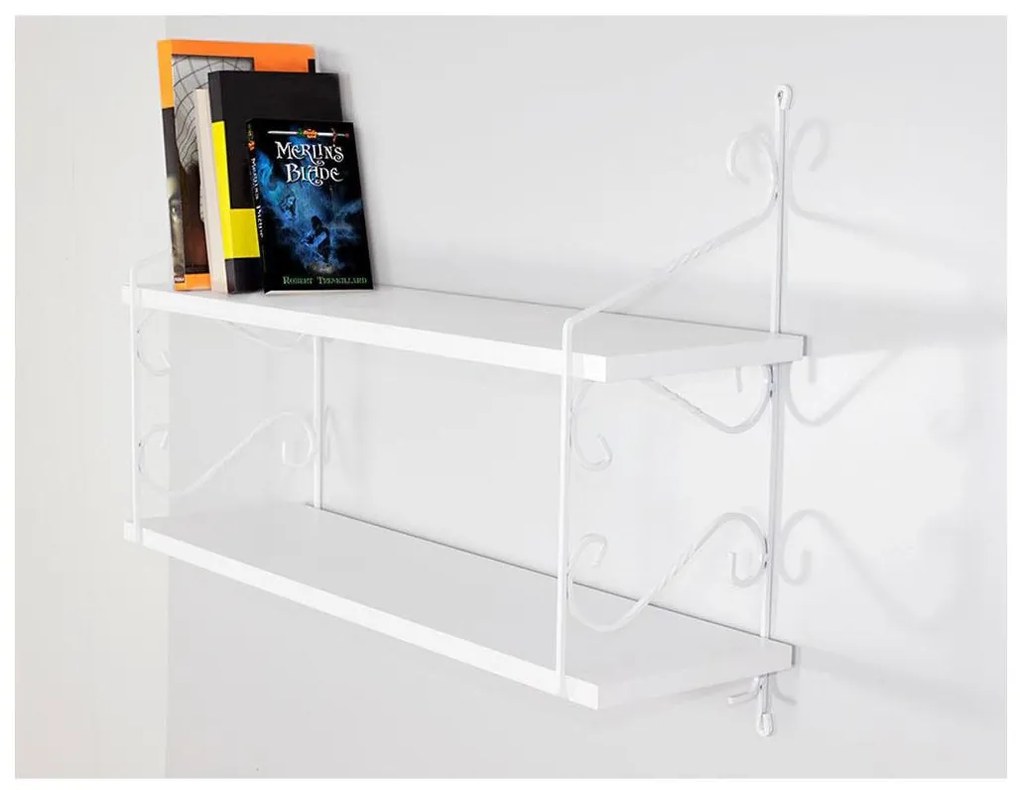 Wall shelf SERAMONI 51x72 cm białe