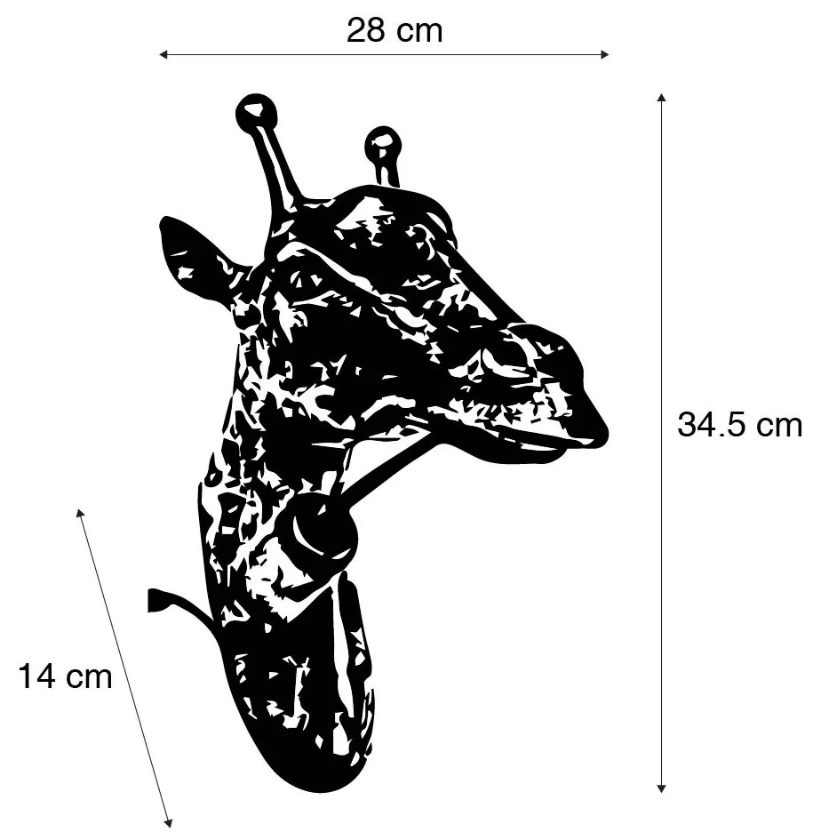 Inteligentna lampa ścienna mosiężna z Wifi G95 - Animal Giraffe ArtDeco Oswietlenie wewnetrzne