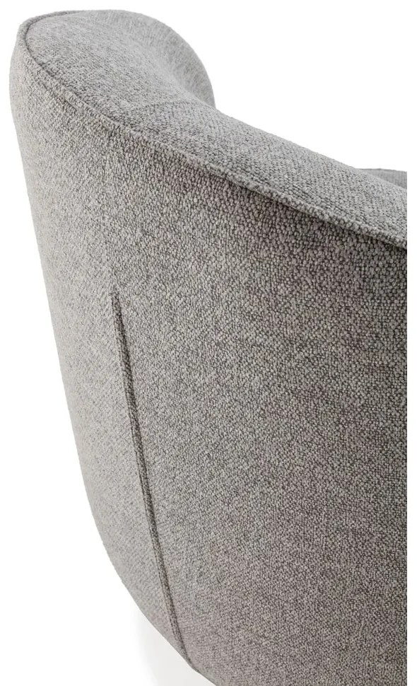 Jasnoszary obrotowy fotel Edna – MOME