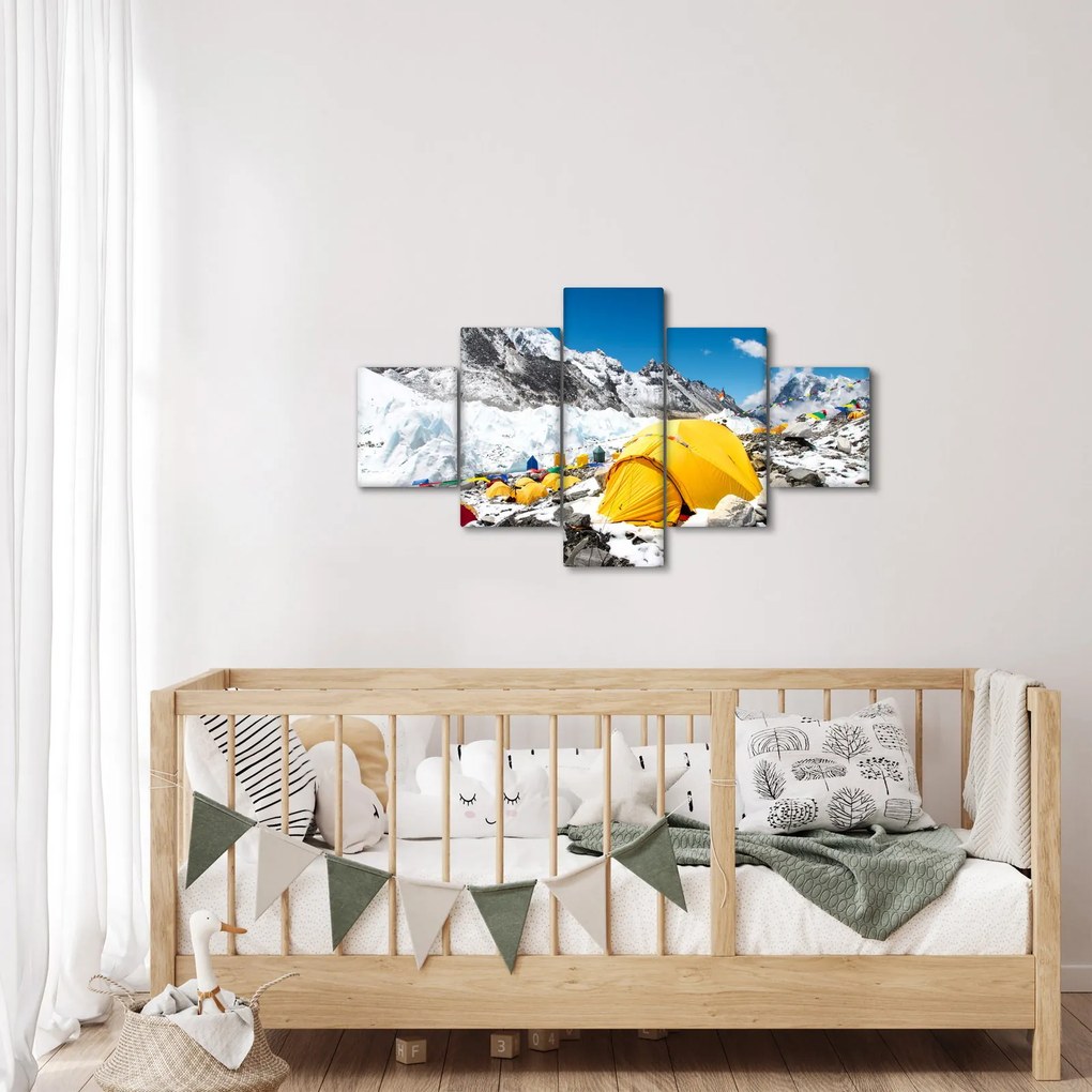 Obraz - Kemping w górach (125x70 cm)