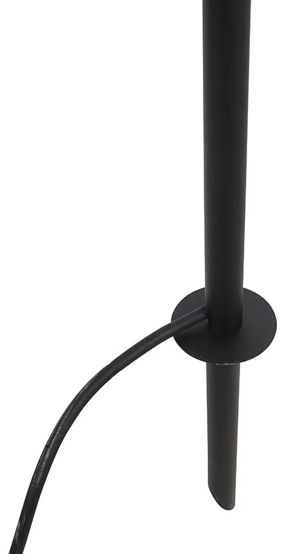 Regulowany reflektor czarny z kablem 300 cm i wtyczką IP65 - Basic