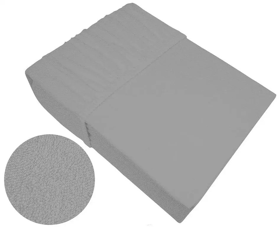 Prześcieradło frotte z gumką Bielbaw 180x200 stalowe GRENO