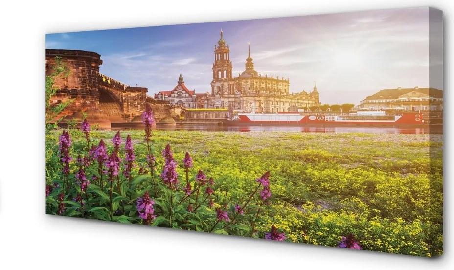 Fotoobraz na płótnie Wschód Słońca nad Niemiecką Rzeką