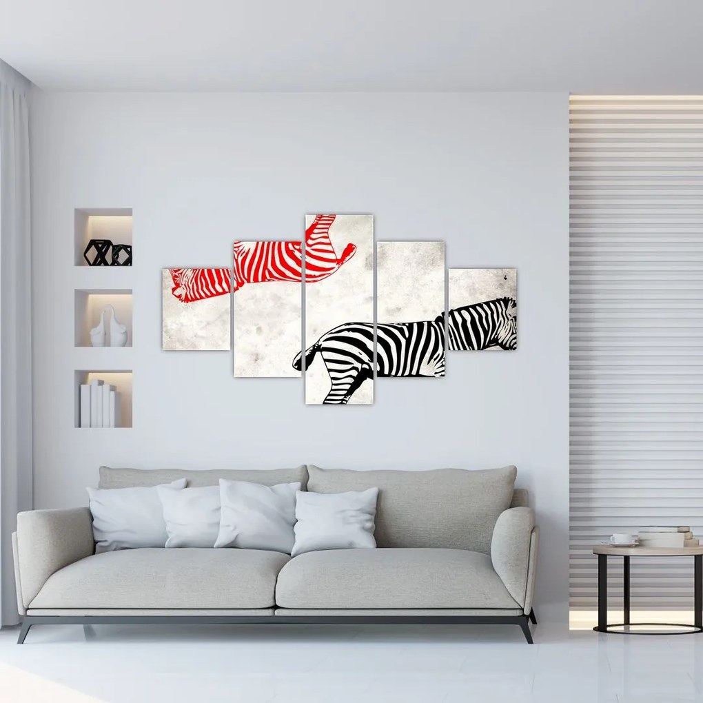 Obraz - Zebry (125x70 cm)