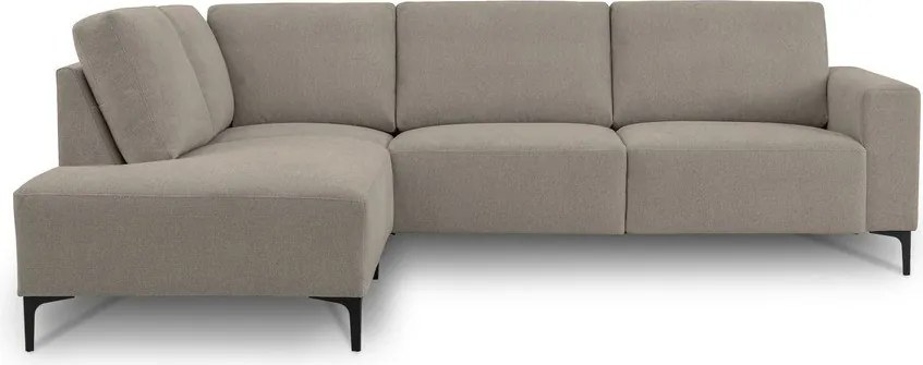 Jasnobrązowy narożnik z tkaniny szenilowej (lewostronny/w kształcie litery L) Fabian – Scandic