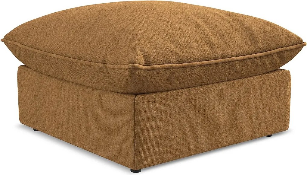 Pufa - z tkaniny strukturalnej - terakota - MANAO