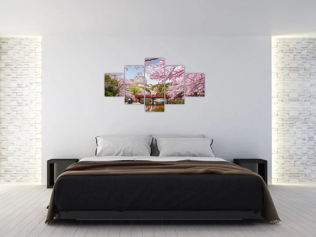 Obraz wiśni japońskiej (125x70 cm)