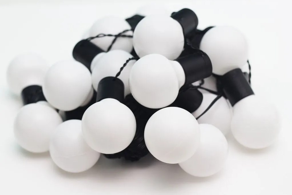 Oświetlenie - łańcuch 20 białych LED ciepło-biała