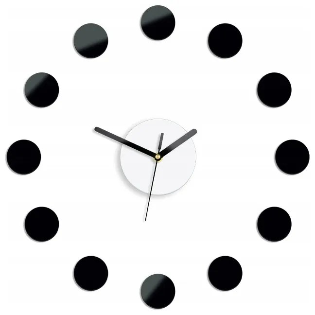 Zegar na ścianę nowoczesny naklejany ozdobne elementy cichy mechanizm loft
