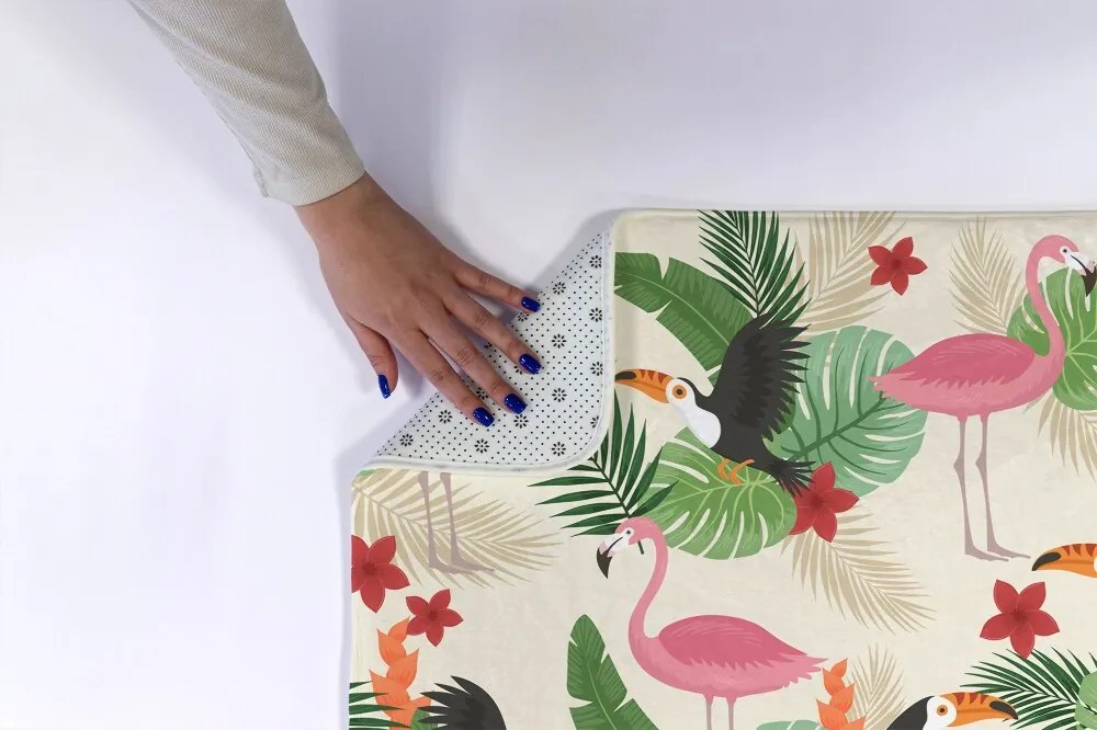 Dywanik do łazienki Dywanik do łazienki Ptaki Flamingi