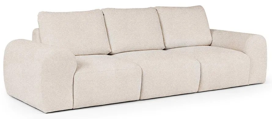 Kremowa sofa z materiału bouclé 287 cm Mirel – Rodier
