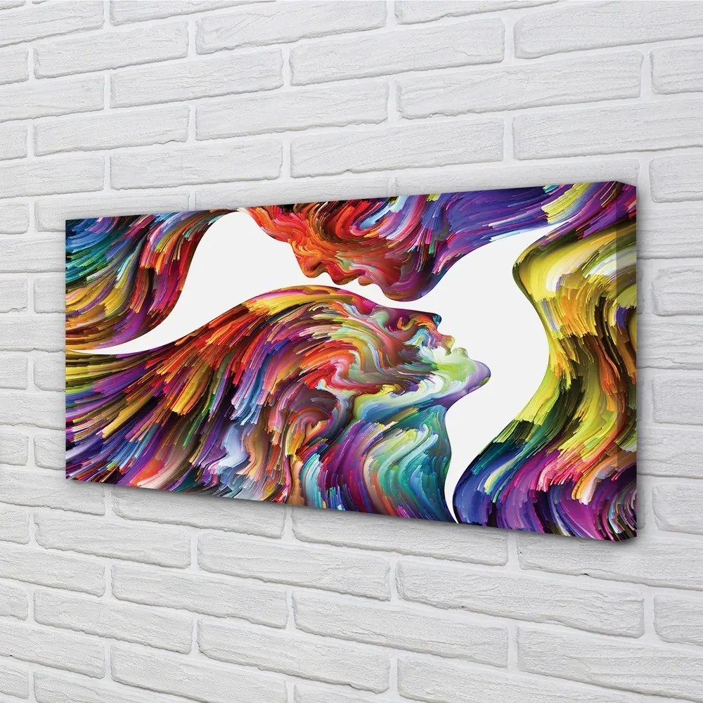 Zdjęcie na płótnie Kolorowy Obraz Twarzy