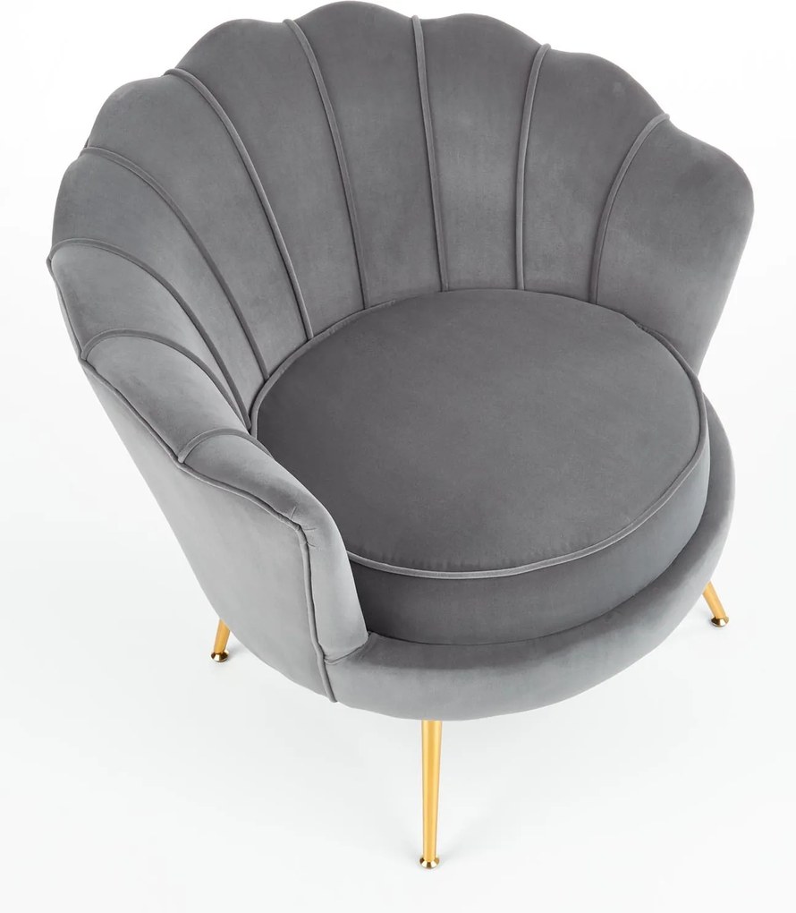 Tapicerowany fotel w stylu glamour Amorinito