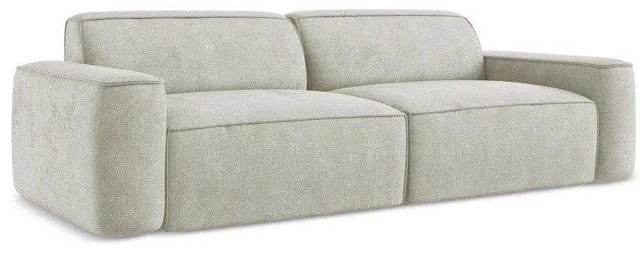 Kremowa sofa z tkaniny szenilowej 244 cm Omao – Makamii