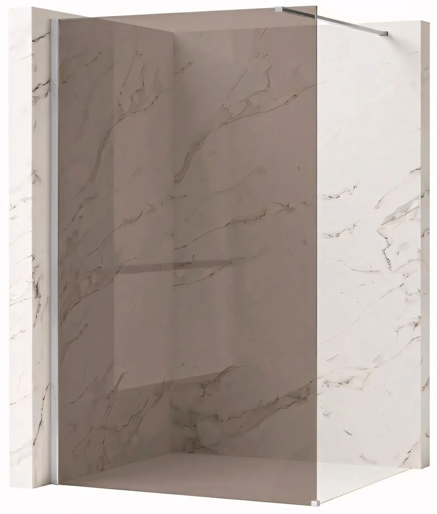 Kabina prysznicowa Walk-In Rea Flexi Brown / Chrome 100