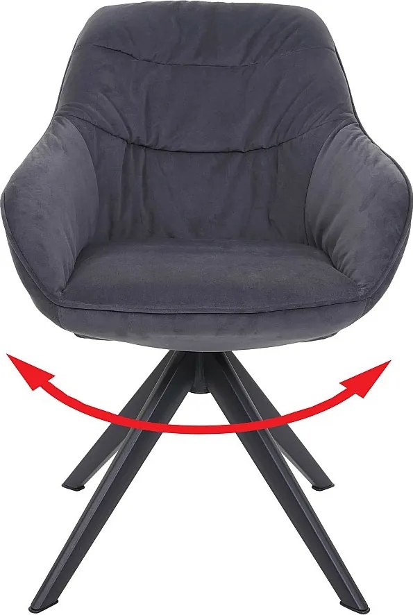 Krzesło do jadalni MCW-K28,  tkanina/tekstylia szary