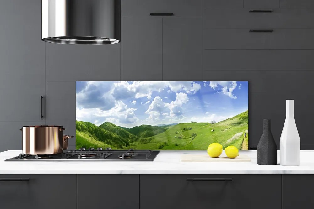 Panel Szklany Szczyty Gór Nad Polami