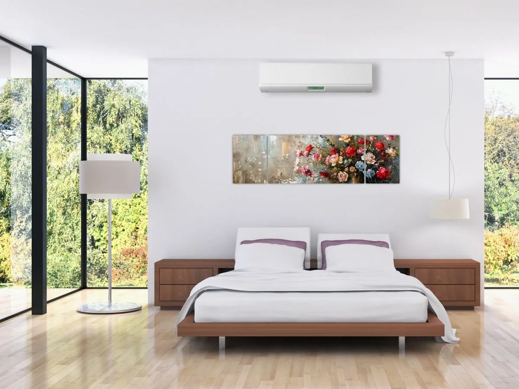 Obraz - Wazon z kwiatami (170x50 cm)