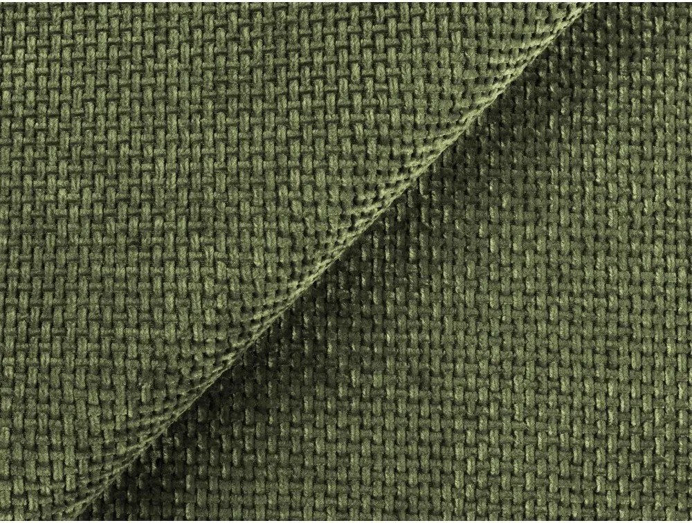 Zielony rozkładany narożnik ze schowkiem z tkaniny szenilowej (lewostronny/w kształcie litery L) Kona – Makamii