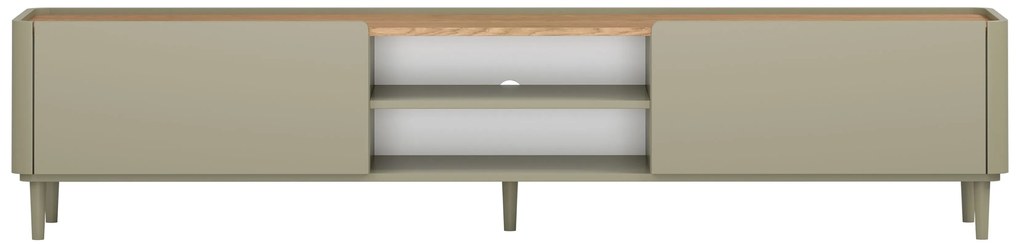 Szafka RTV Elivo 220 cm na nóżkach - eukaliptus / dąb baltic dune
