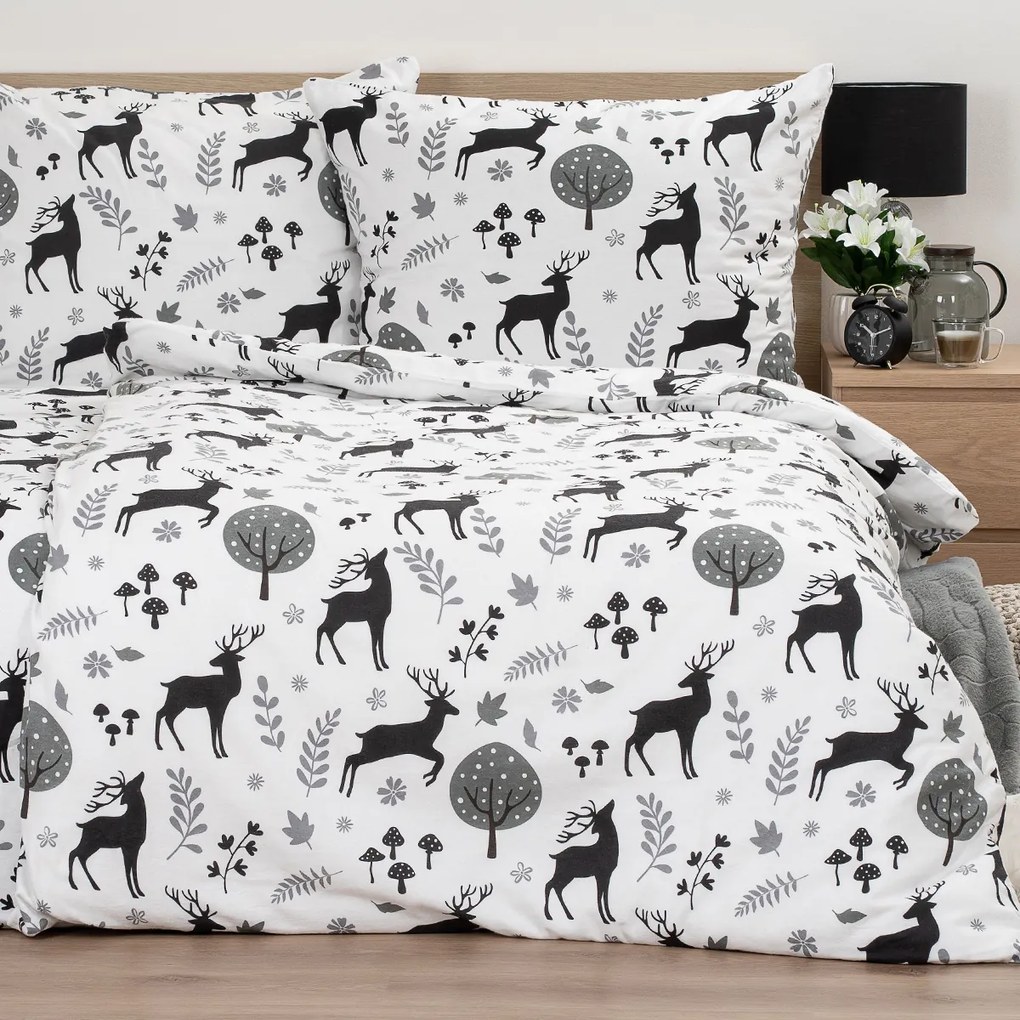 4Home Pościel flanelowa Autumn Forest, 220 x 200 cm, 2 szt. 70 x 90 cm