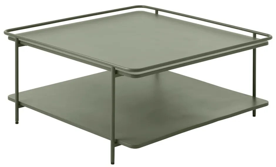 Zielony metalowy stolik 75x75 cm Yuba – Unique Furniture