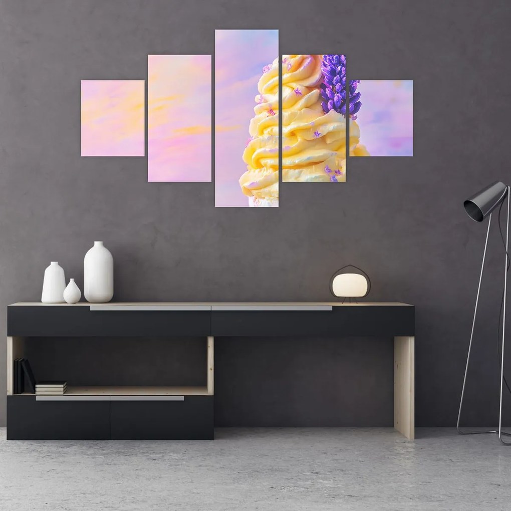 Obraz - Lody z lawendą (125x70 cm)