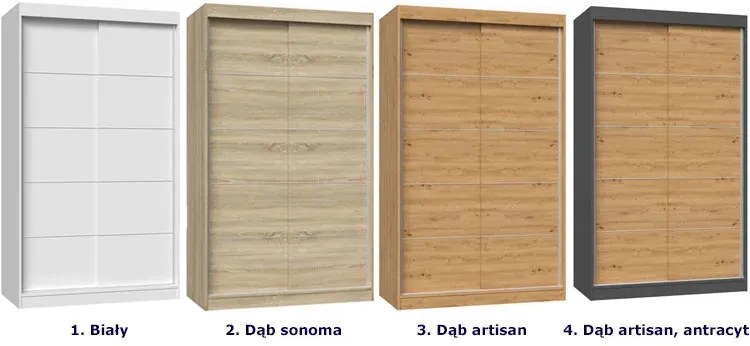 Szafa ze szprosami 120 cm dąb artisan antracyt L6-W74