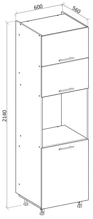 Szafka pod piekarnik 60 VENTO DP-60/214 kaszmirowa HALMAR