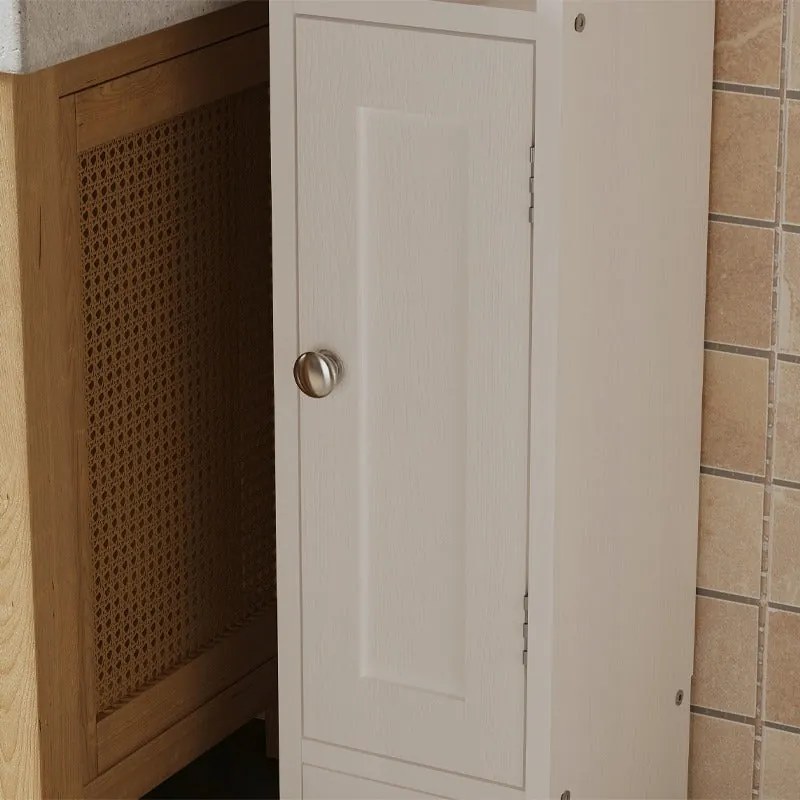 Szafka łazienkowa słupek drzwi biała wysoka półki nowoczesna loft 80 cm