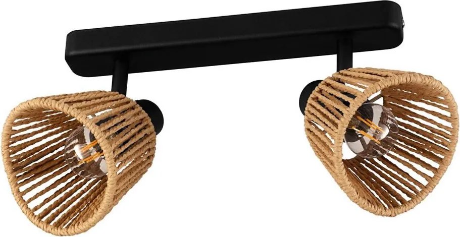 Eglo 44129 - Oprawa punktowa KEELBY 2xE14/10W/230V czarna/beżowa