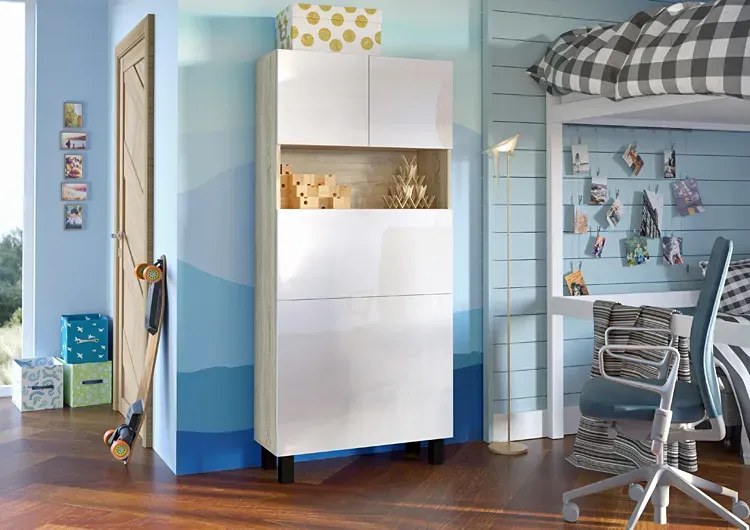 Szafka z biurkiem składanym dąb sonoma + biały Z2-G45